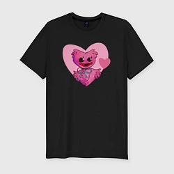 Мужская slim-футболка Кисси Мисси в сердце