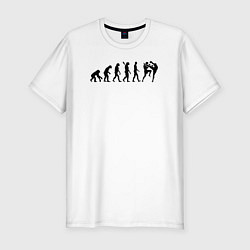 Мужская slim-футболка Эволюция Муай Тай