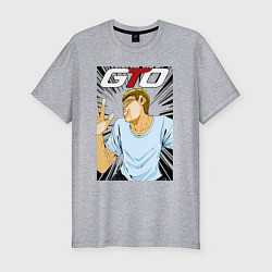 Футболка slim-fit Onizuka stuck, цвет: меланж