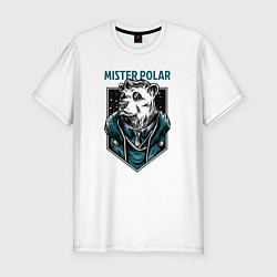 Мужская slim-футболка Mister Polar in glasses