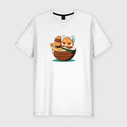 Футболка slim-fit Inside Ramen Bowl, цвет: белый