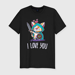 Футболка slim-fit I Love You sooo!, цвет: черный