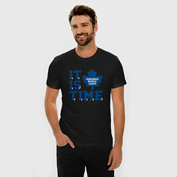 Футболка slim-fit It is Toronto Maple Leafs Time, Торонто Мейпл Лифс, цвет: черный — фото 2