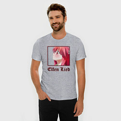 Футболка slim-fit Эльфийская песнь Elfen Lied, цвет: меланж — фото 2