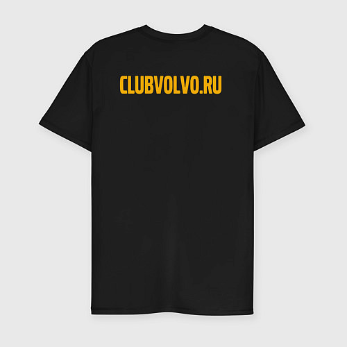 Мужская slim-футболка VOLVO Логотип / Черный – фото 2