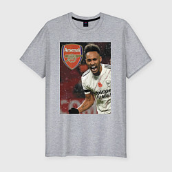 Мужская slim-футболка Arsenal, Pierre-Emerick Aubameyang!