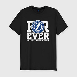 Футболка slim-fit Тампа Бэй Лайтнинг Tampa Bay Lightning FOREVER NOT, цвет: черный