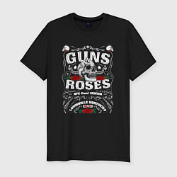 Мужская slim-футболка GUNS N ROSES РОК