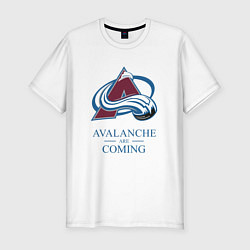 Мужская slim-футболка Colorado Avalanche are coming , Колорадо Эвеланш