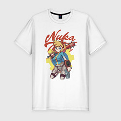 Футболка slim-fit Fallout Nuka Cola Hero Pop art, цвет: белый