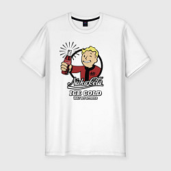 Мужская slim-футболка Fallout Nuka Cola Vault Boy Approved