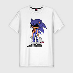 Футболка slim-fit Sonic Exe Sketch Hedgehog, цвет: белый