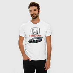 Футболка slim-fit Honda Racing team, цвет: белый — фото 2