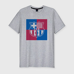 Футболка slim-fit FC Barcelona Logo 2022, цвет: меланж