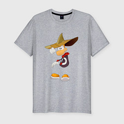 Футболка slim-fit Rayman в шляпе, цвет: меланж