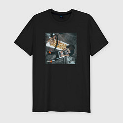 Футболка slim-fit 163ONMYNECK NO OFFENCE, цвет: черный