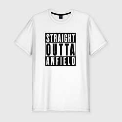 Мужская slim-футболка Liverpool Straight Outta Anfield Ливерпуль