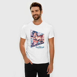 Футболка slim-fit Кэйа, Чжун Ли, Тарталья, цвет: белый — фото 2