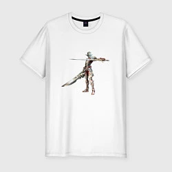 Мужская slim-футболка Танцующий с мечами