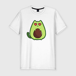 Футболка slim-fit Avo cat o влюбился, цвет: белый
