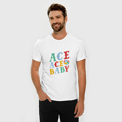 Футболка slim-fit Ace Ace Baby, цвет: белый — фото 2