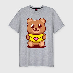 Мужская slim-футболка Bear & Heart