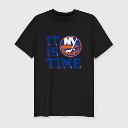 Футболка slim-fit It Is New York Islanders Time Нью Йорк Айлендерс, цвет: черный