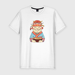 Футболка slim-fit Geisha Neko Ramen, цвет: белый