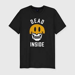 Футболка slim-fit Dead inside - мертвый внутри, цвет: черный