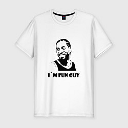 Футболка slim-fit Fun guy Леонард Кавай, цвет: белый