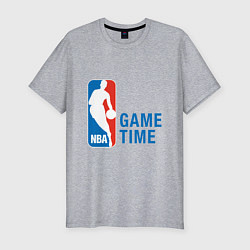 Футболка slim-fit NBA Game Time, цвет: меланж