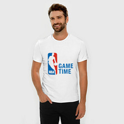 Футболка slim-fit NBA Game Time, цвет: белый — фото 2