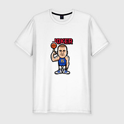 Футболка slim-fit Nikola Jokic, цвет: белый