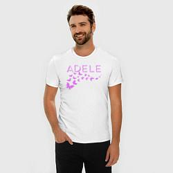 Футболка slim-fit Adele бабочки, цвет: белый — фото 2