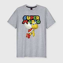 Футболка slim-fit Super Mario Koopa Troopa, цвет: меланж