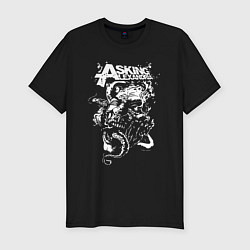Мужская slim-футболка Asking alexandria metal