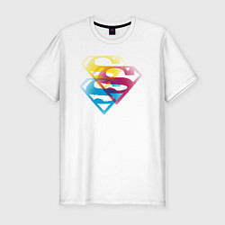 Футболка slim-fit Лого Супермена, цвет: белый