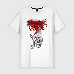 Футболка slim-fit Cannibal Corpse skeleton, цвет: белый