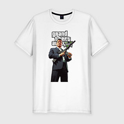 Мужская slim-футболка GTA 5 Gangster