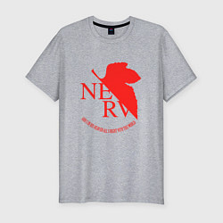 Футболка slim-fit Nerv в Neon Genesis Evangelion, цвет: меланж