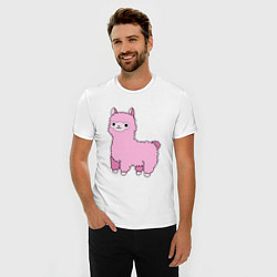 Футболка slim-fit Lama для девочек, цвет: белый — фото 2