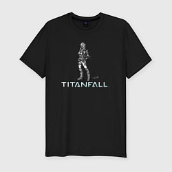 Мужская slim-футболка TITANFALL PENCIL ART титанфолл