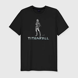 Футболка slim-fit TITANFALL PENCIL ART титанфолл, цвет: черный