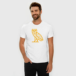 Футболка slim-fit Drake сова, цвет: белый — фото 2