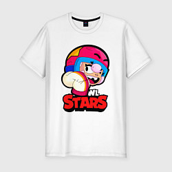 Футболка slim-fit Бонни Bonnie BrawlStars, цвет: белый