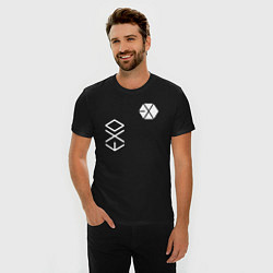 Футболка slim-fit Логотип группы exo, цвет: черный — фото 2