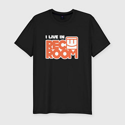 Футболка slim-fit Я живу в REC ROOM!, цвет: черный