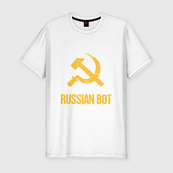 Футболка slim-fit Atomic Heart: Russian Bot, цвет: белый