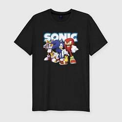 Мужская slim-футболка Sonic Heroes Video game