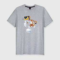 Футболка slim-fit Cool tiger Сartoon, цвет: меланж